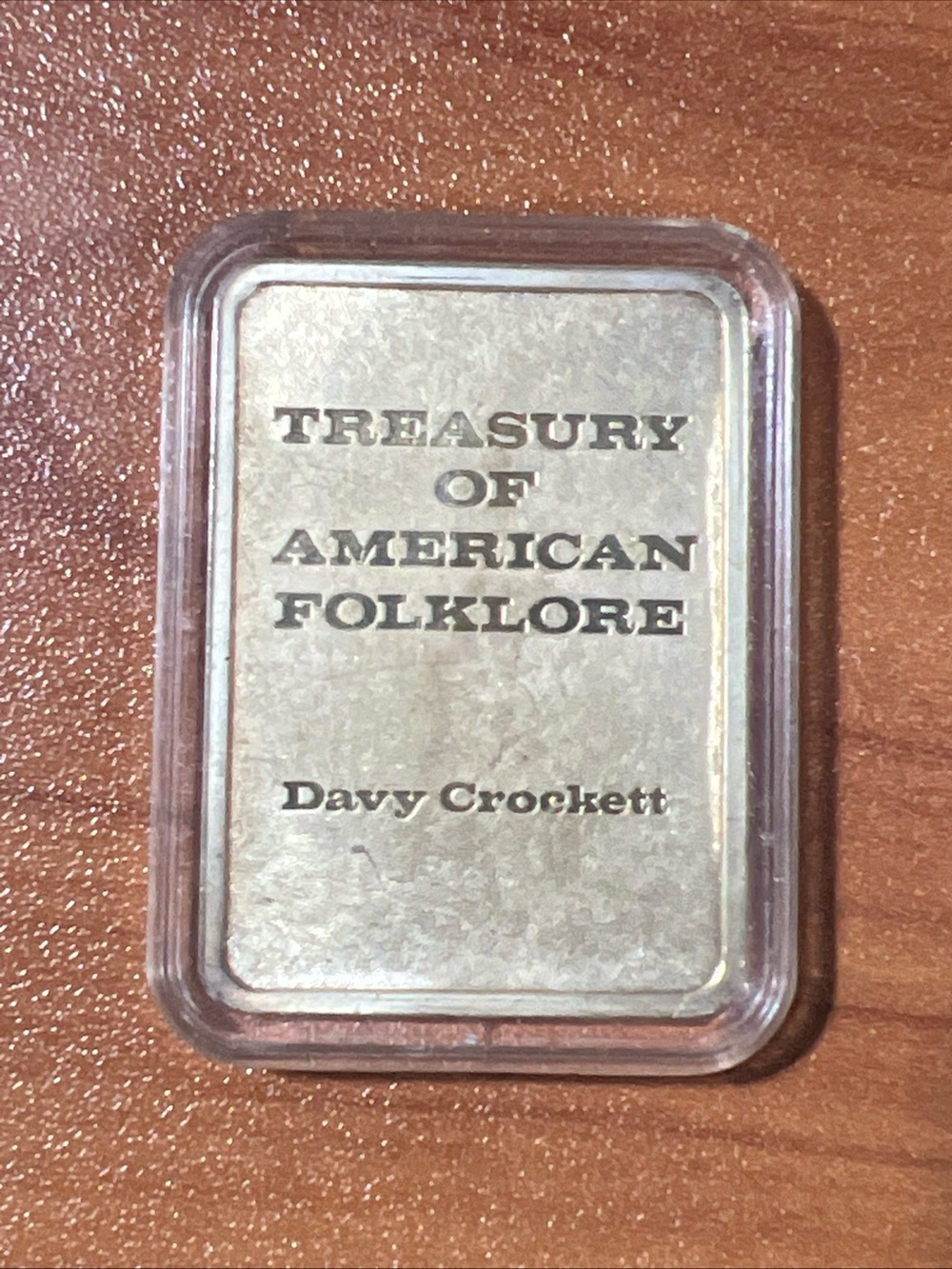 Treasury Of American Folklore Davy Crockett .999 Fine Silver Bar
